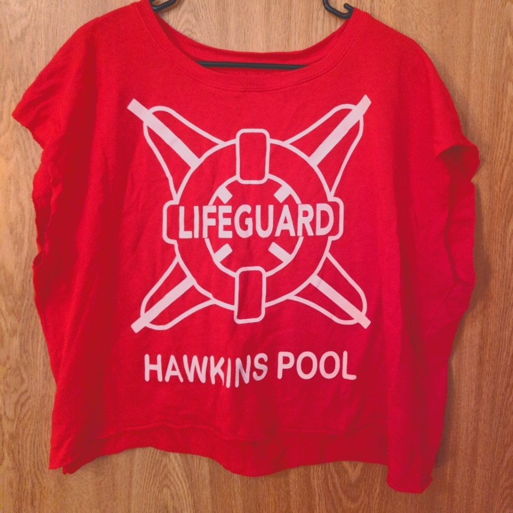 Stranger Things Hawkins Pool Crop Top Size L